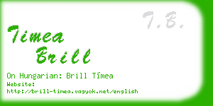 timea brill business card